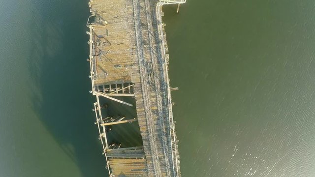 Romeo's Pier flyover, Half Moon Bay aerial