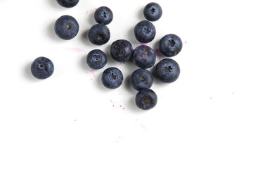 no photoshoped 100% natural eco blueberries isolated on white