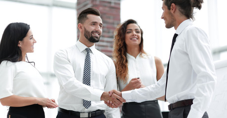 closeup.welcome and handshake of business partners