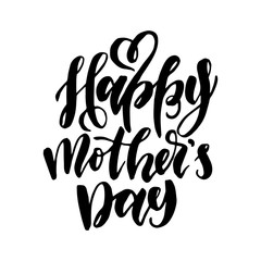 Happy mother's day.Hand drawn poster with hand lettering.