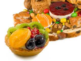 image of fruit cake closeup