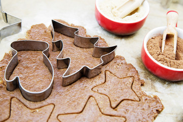 Gingerbread dough with cinnamon anв ginger