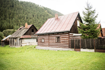 Fototapeta na wymiar eastern European traditional architecture in village