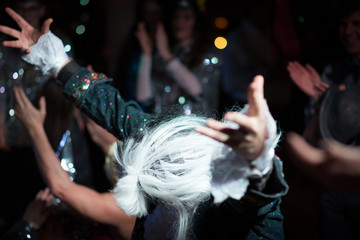 The singer bowed to the audience, and they applauded him