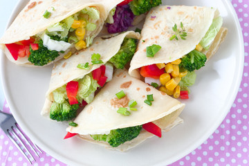 Pfannkuchen mit Gemüse