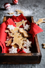 Homemade Christmas gingerbread cookies