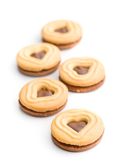 Chocolate cookies with heart.