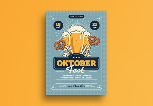 Illustrated Octoberfest Flyer Layout