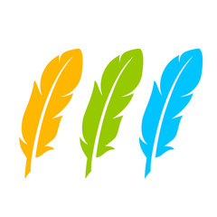 Obraz premium Color feather icon set