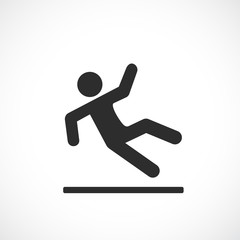 Falling man vector pictogram