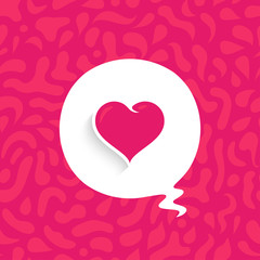 Poster with Pink Heart