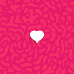 Poster with White Heart