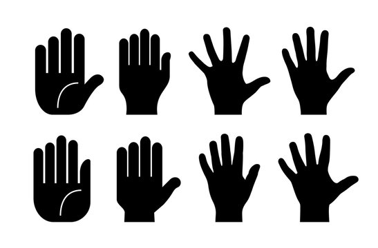 Collection of human hands vector illustration