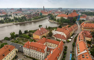 Obraz premium Poland. Summer 2017. Wroclaw landscape view.