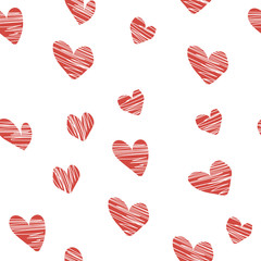 hearts of different sizes, pattern