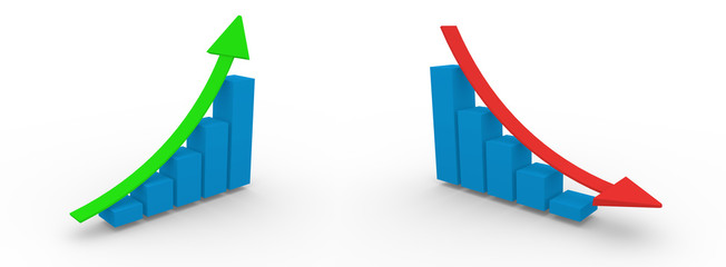 3D chart going up and down