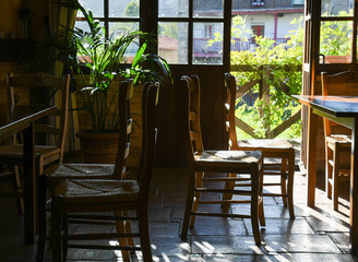 Backlight in the bar 