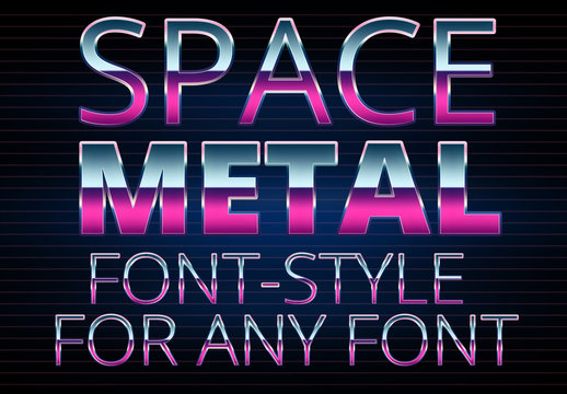 Space Metal Font Style