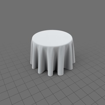 Round table with cloth