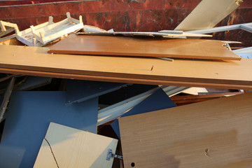wooden doors in the recycle of the city