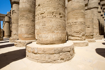 Ancient ruins of Karnak temple in Egypt