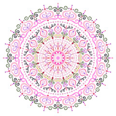 Intricate Mandala Flower Design Element