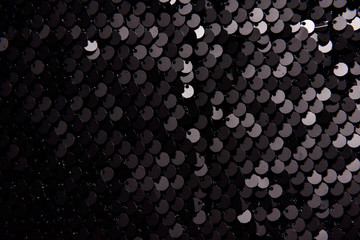 Background texture, pattern. Black and white Cloth paillettes. Look at these Neon black and white...