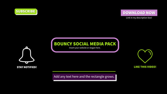 Bouncy Social Media Title Pack