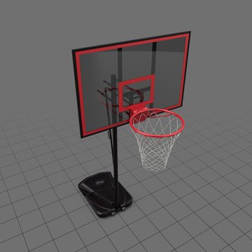 Basketball hoop on wheels