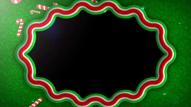 Red and Green Holly Overlay