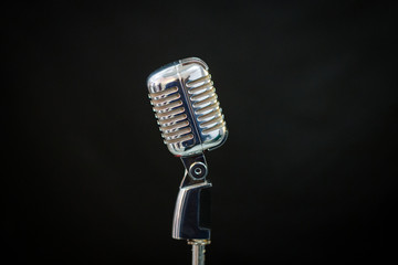 Silver studio microphone