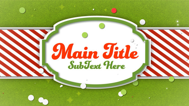 Ornate Red, Green, and White Title