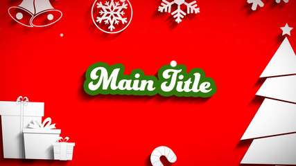 Snowflakes and Holiday Icons Title