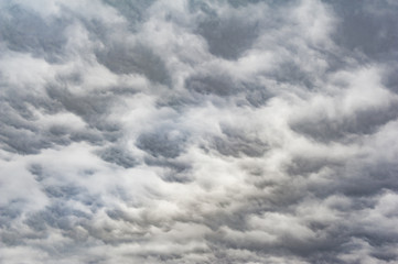 Overcast texture with clouds. Copy space.A lot of clouds in dramatic filter.