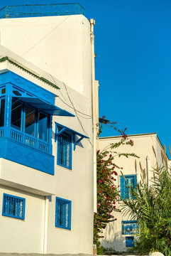 Traditional houses in Sidi Bou Said, Tunisia