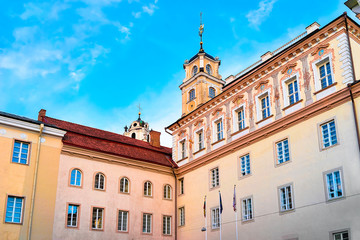 Library Courtyard at university in Old city center in Vilnius