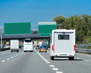 Caravan on driveway in Switzerland