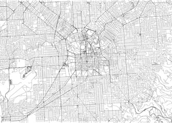 Strade di Adelaide centro, cartina della città, Australia. Stradario