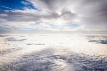 Fototapeta na wymiar Clouds seen from the plane