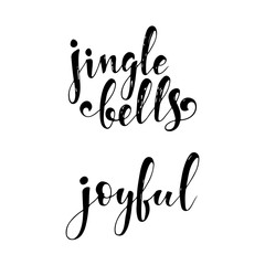 Vintage Merry Christmas And Happy New Year Calligraphic And Typographic Phrase. Hand drawn lettering quote