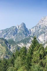 Fototapeta na wymiar Alpine mountains in Austria summer