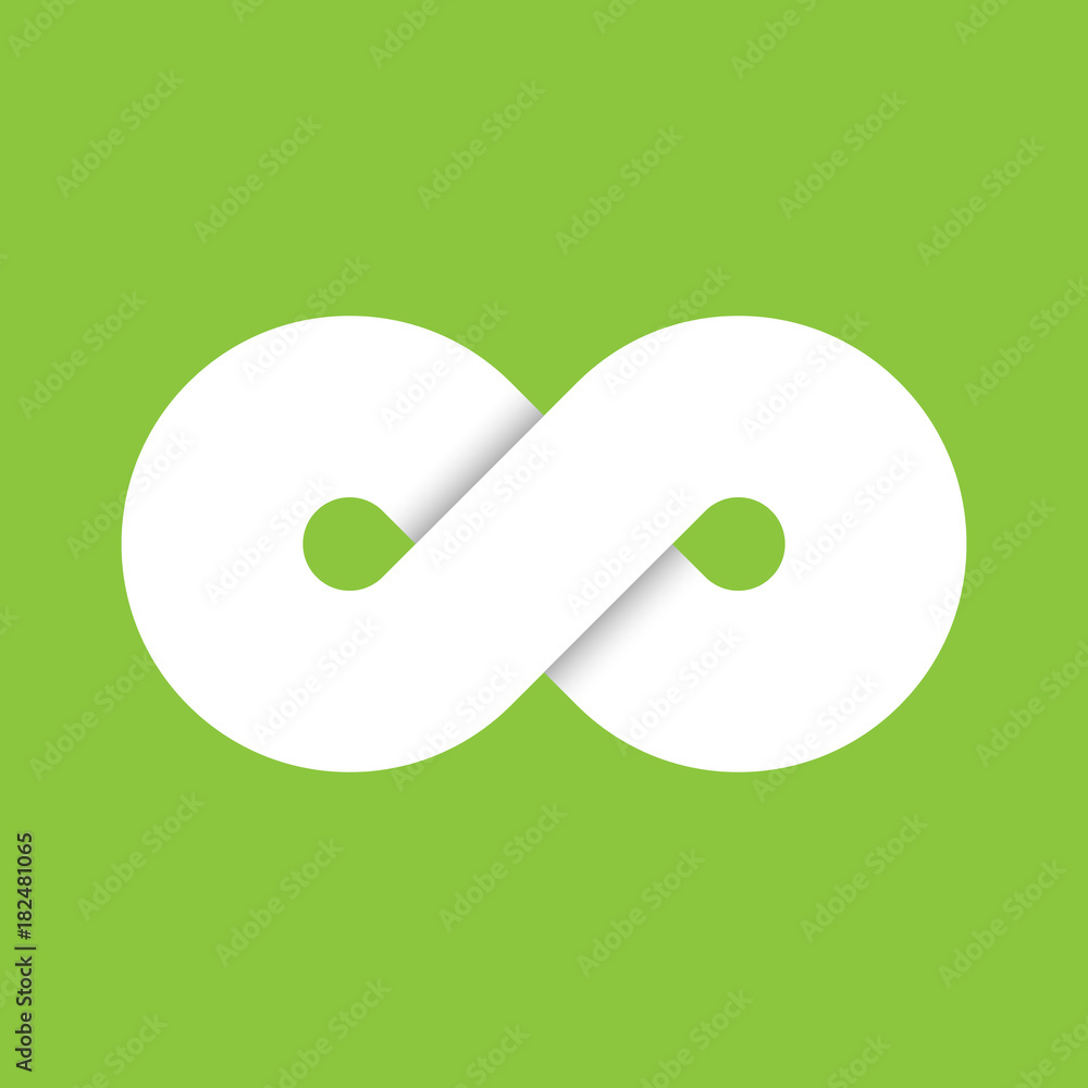 Canvas Prints infinity symbol icon. representing the concept of infinite, limitless and endless things. simple whi