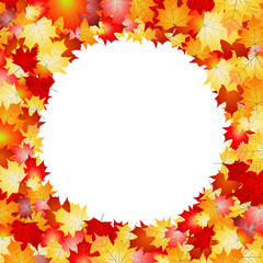 Circular flame made with leaves