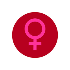 Obraz premium icon with symbol of woman.