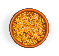 French mustard in the bowl