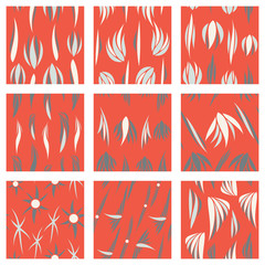 Set of patterns icons .Collection of swatches memphis patterns - seamless. Retro fashion style 80-90s. Abstract patters for wall