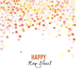 Merry Christmas  greeting vector illustration with confetti and text