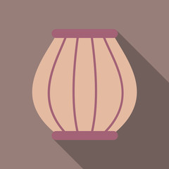 Native American basket with rattle snake and butterfly design.