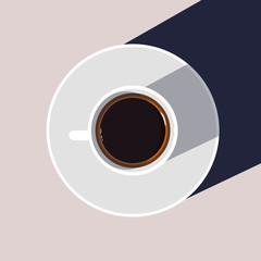 cup of coffee vector flat design pastel colors palette