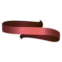 Isolated ribbon illustration